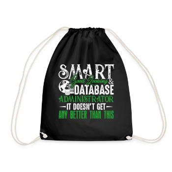 Smart Good Looking Database Administrator - Drawstring Bag - black - Front