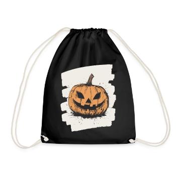 Halloween Pumpkin - Drawstring Bag - black - Front