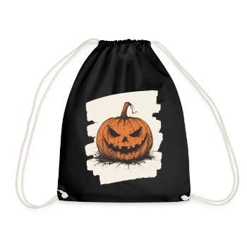 Halloween Pumpkin - Drawstring Bag - black - Front