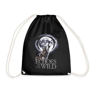 Echos Der Wildnis Wolf Und Mond - Turnbeutel - Schwarz - Vorne