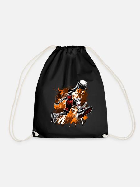 Basketball Basketballer - Turnbeutel - Schwarz
