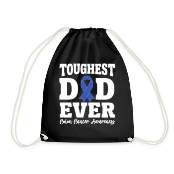 Le père le plus coriace de tous les temps Papa Blue Ribbon Cancer du côlon - Sac de sport léger - noir - Devant