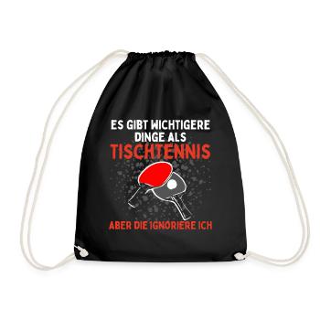 Il y a des choses plus importantes que le tennis de table, mais le - Sac de sport léger - noir - Devant