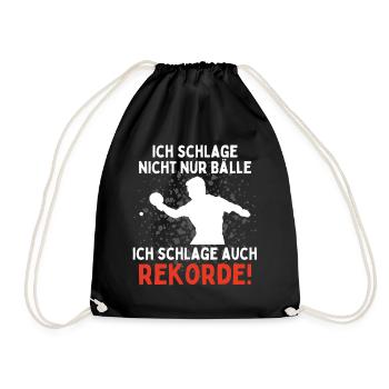 I don't just hit balls, I also hit - Drawstring Bag - black - Front