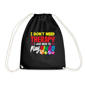 Bingo Player I Don't Need Therapy - Drawstring Bag - black - Front