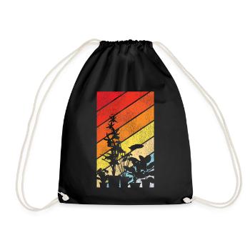 Amoureux des plantes jardinage rétro - Sac de sport léger - noir - Devant