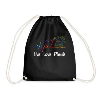 Amoureux des plantes Jardinage Amour en direct - Sac de sport léger - noir - Devant