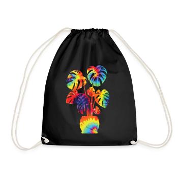 Amateur de plantes jardinage Tie Dye - Sac de sport léger - noir - Devant