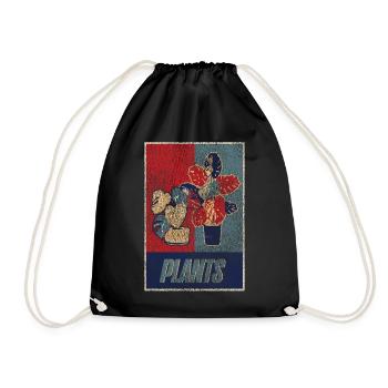 Amoureux des plantes jardinage rétro - Sac de sport léger - noir - Devant