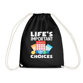 Bingo Player Vital Decisions - Drawstring Bag - black - Front