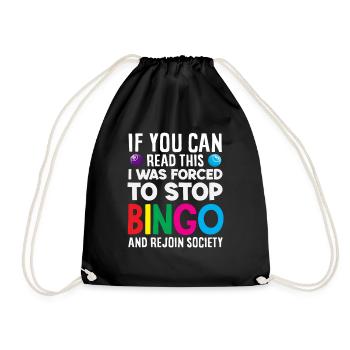 Joueur de bingo Drôle Dire Humour - Sac de sport léger - noir - Devant