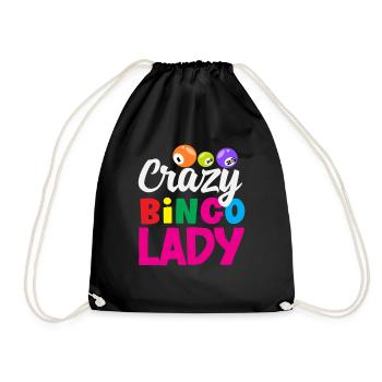 Crazy Bingo Lady Bingo Joueurs de bingo - Sac de sport léger - noir - Devant
