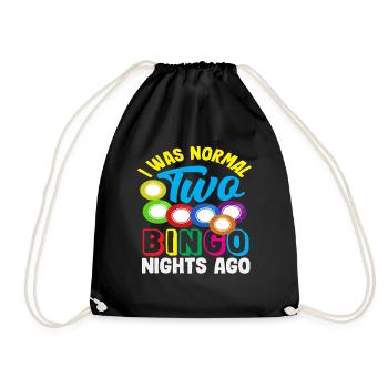 Bingo Player Two Nights Ago Normal - Drawstring Bag - black - Front