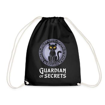 Gardien des secrets Mysticisme félin - Sac de sport léger - noir - Devant