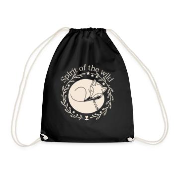 Spirit Of The Wild Fuchs Naturleider - Drawstring Bag - black - Front