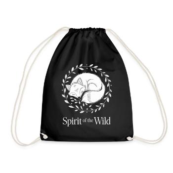 Cottagecore: Spirit of the Wild Fox - Drawstring Bag - black - Front