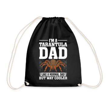 Tarantula Dad Funny Hairy Spider Arachnid Dad - Drawstring Bag - black - Front