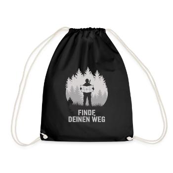 Finde Deinen Weg Survival - Turnbeutel - Schwarz - Vorne