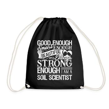 Soil Scientist Strong Soil Scientist - Drawstring Bag - black - Front