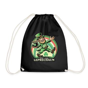Part-time Leprechaun St. Patrick's Day Fun - Drawstring Bag - black - Front