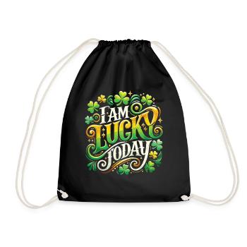 Glückstag Heute St. Patrick's Day - Turnbeutel - Schwarz - Vorne