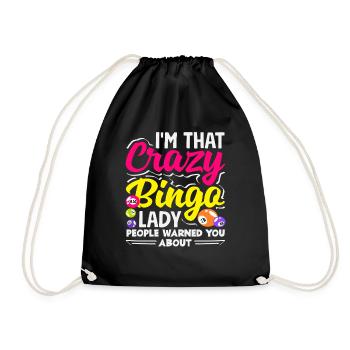 Folle Bingo Lady Bingo Joueuse de Bingo - Sac de sport léger - noir - Devant