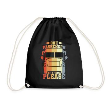 Un passager à la fois, s’il vous plaît - Sac de sport léger - noir - Devant