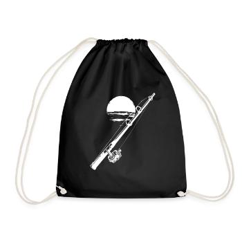 Fishing Graph - Drawstring Bag - black - Front