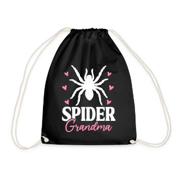 Spider Grandma Funny Tarantula Arachnid Grandma - Drawstring Bag - black - Front