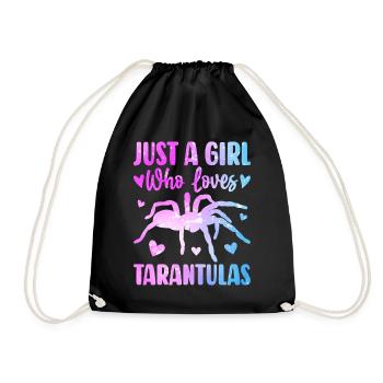 Juste une fille qui aime les araignées arachnides tarentule - Sac de sport léger - noir - Devant