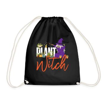 Plant Lover Gardening Halloween - Drawstring Bag - black - Front