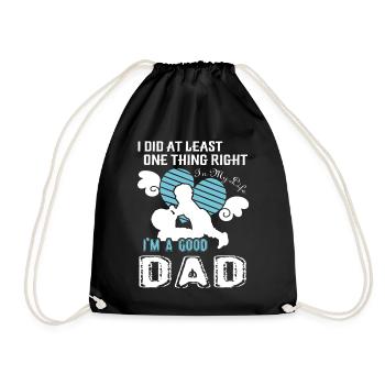 Father's Day I am A Good Dad - Drawstring Bag - black - Front