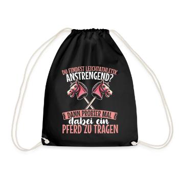 Hobby Horsing Hobby Cheval Cheval Équitation - Sac de sport léger - noir - Devant