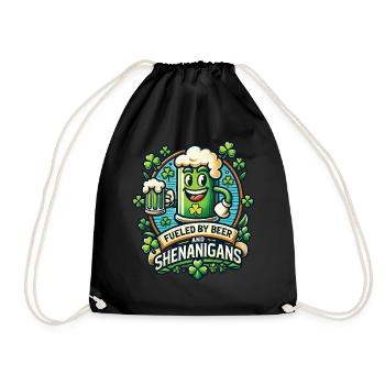 S’amuser à la Saint-Patrick avec de la bière et des manigances - Sac de sport léger - noir - Devant
