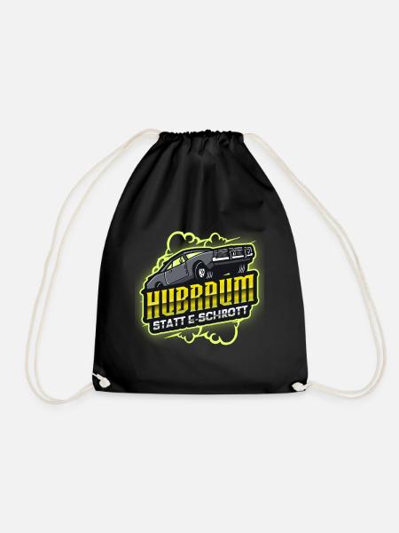 Hubraum statt E Schrott Muscle Car - Turnbeutel - Schwarz