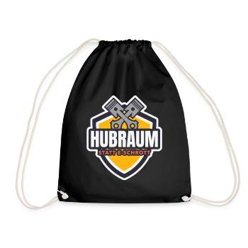 Hubraum statt E Schrott - Turnbeutel - Schwarz - Vorne