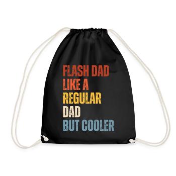 Bouldering Flash Papa Boulderer - Drawstring Bag - black - Front