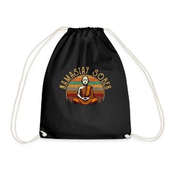 Namastay Sober , funny sobriety yoga - Turnbeutel - Schwarz - Vorne