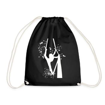 Tissu vertical acrobaties aériennes soie aérienne - Sac de sport léger - noir - Devant