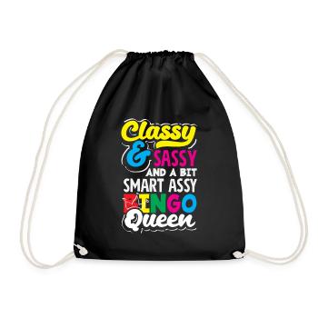 Classy Sassy Bingo Queen Spielerin - Turnbeutel - Schwarz - Vorne