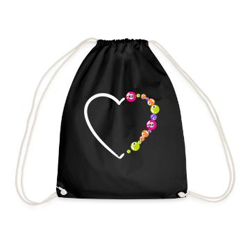 Bingo Joueur Coeur Amour Design - Sac de sport léger - noir - Devant