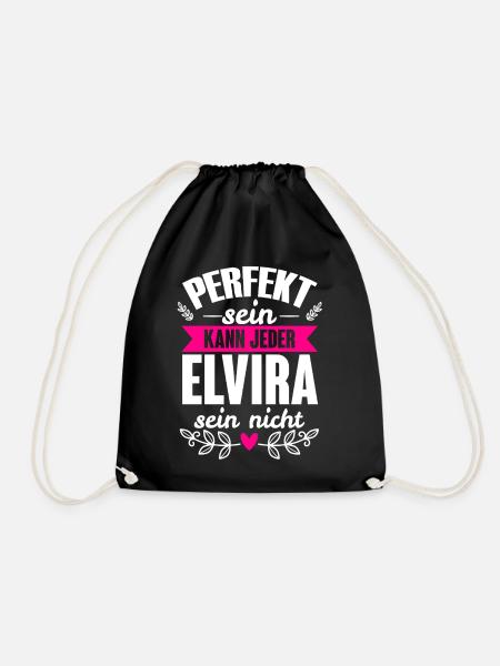 Elvira - Perfekt Sein Kann Jeder Elvira Sein Nicht - Turnbeutel - Schwarz