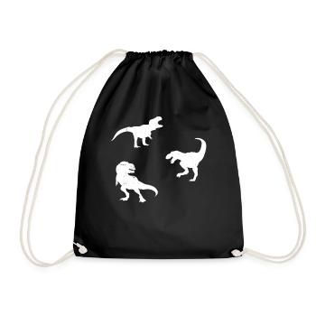 Silhouette de dinosaure T-Rex dinosaure - Sac de sport léger - noir - Devant