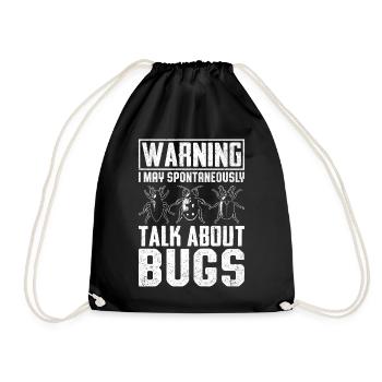 Attention : il se peut que je parle spontanément de bugs - Sac de sport léger - noir - Devant
