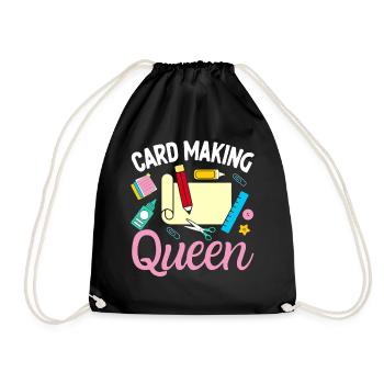 Cardmaking Funny Crafting Handicraft Paper - Drawstring Bag - black - Front
