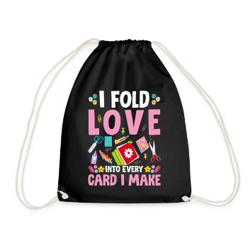 Cardmaking Hobbyist Funny Crafting Scrapbooking - Drawstring Bag - black - Front
