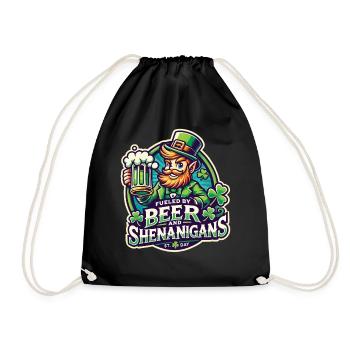 Bière et manigances de la Saint-Patrick - Sac de sport léger - noir - Devant