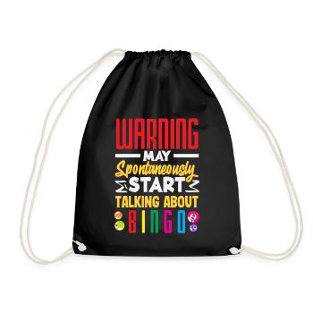 Attention might be talking about bingo - Drawstring Bag - black - Front