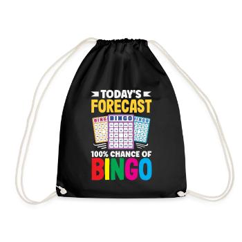 100 % de chances de prédiction de bingo - Sac de sport léger - noir - Devant