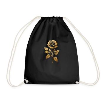 Gold Rose Eleganz - Turnbeutel - Schwarz - Vorne